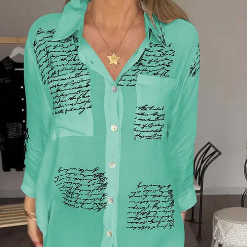 Maryam | Élégante blouse longue à boutons