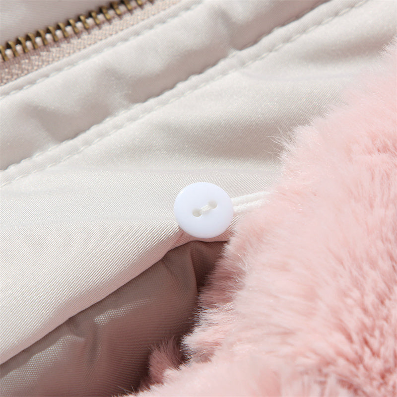 Parka Longue Douillette à Capuche Fourrée