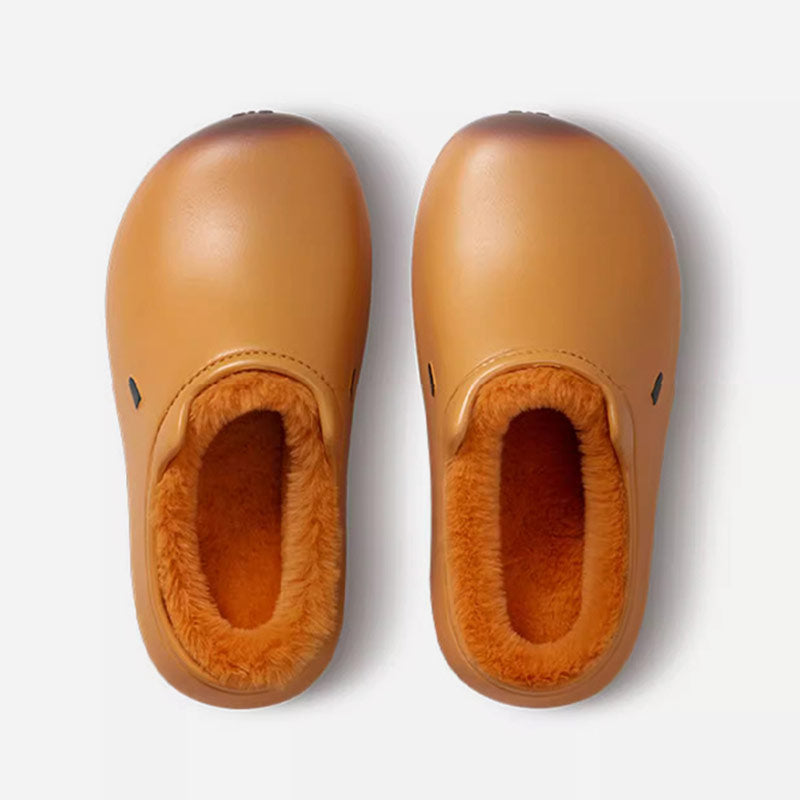 Chaussons homme forme animalière — détail de la doublure