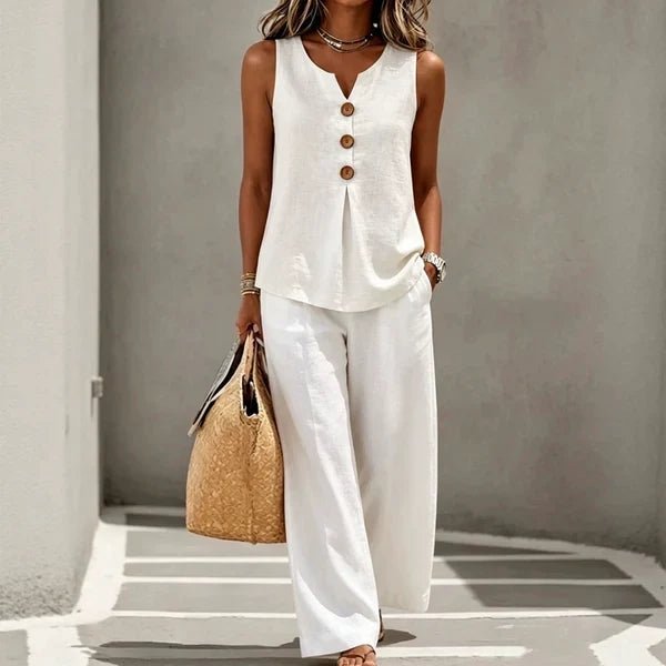 Ensemble Ambre — pantalon seul avec chemise blanche