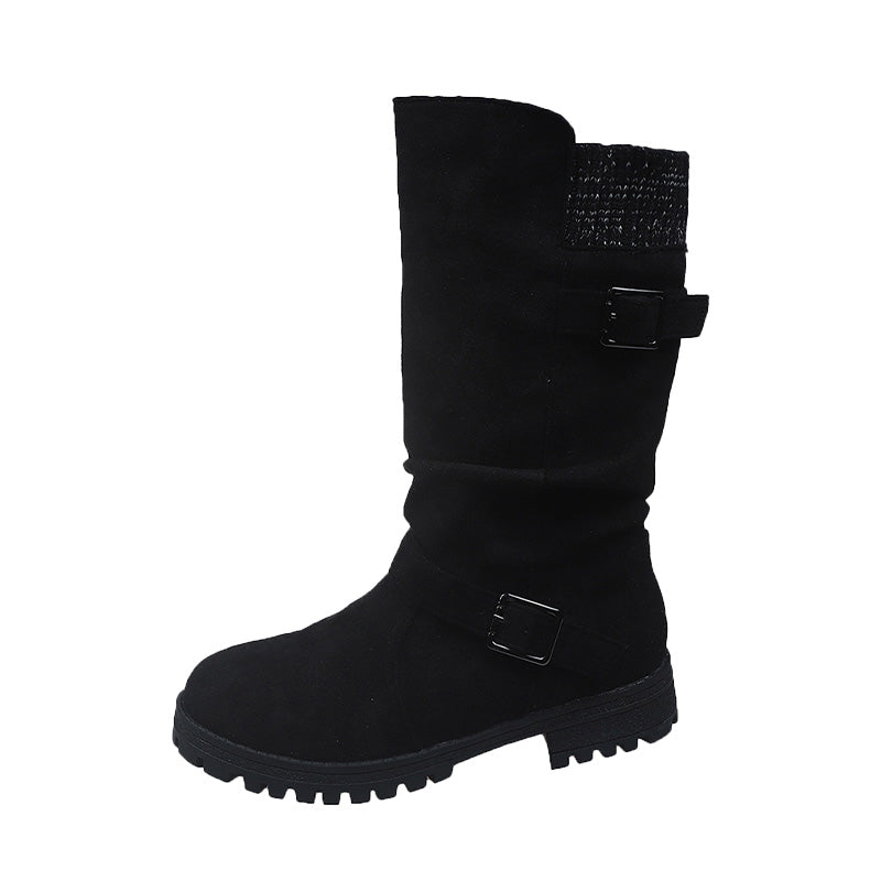 Bottes Mollet Fermeture Éclair et Boucle