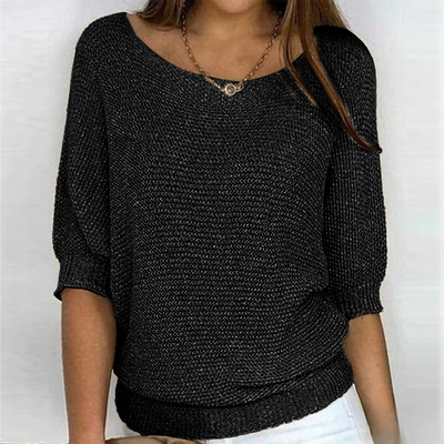 Haut en tricot brillant pour femmes
