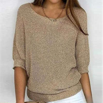 Haut en tricot brillant pour femmes