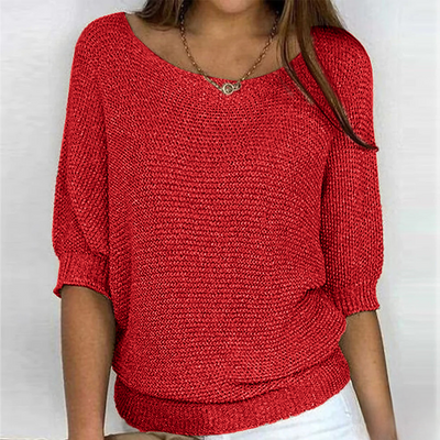 Haut en tricot brillant pour femmes