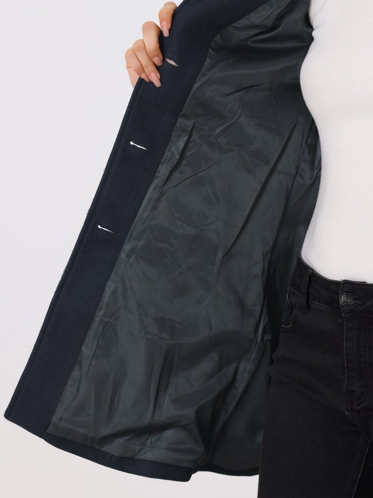 Manteau Mi-Long Cintré à Boutons
