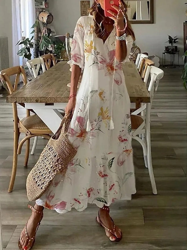 Robe Maxi Bohème Fluide - Élégance Estivale pour Femme
