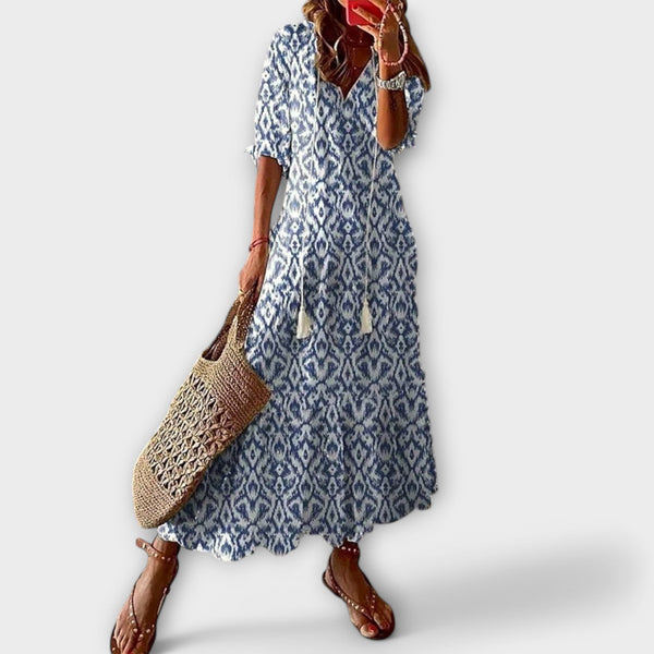 Helga | Robe Maxi Bohème Élégante