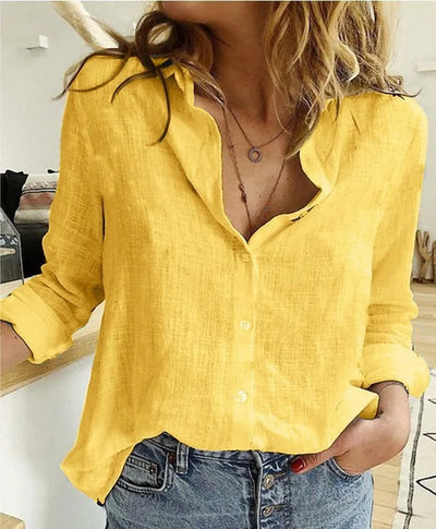 Courtney | Chemisier élégant en coton avec fermeture à boutons pour femmes
