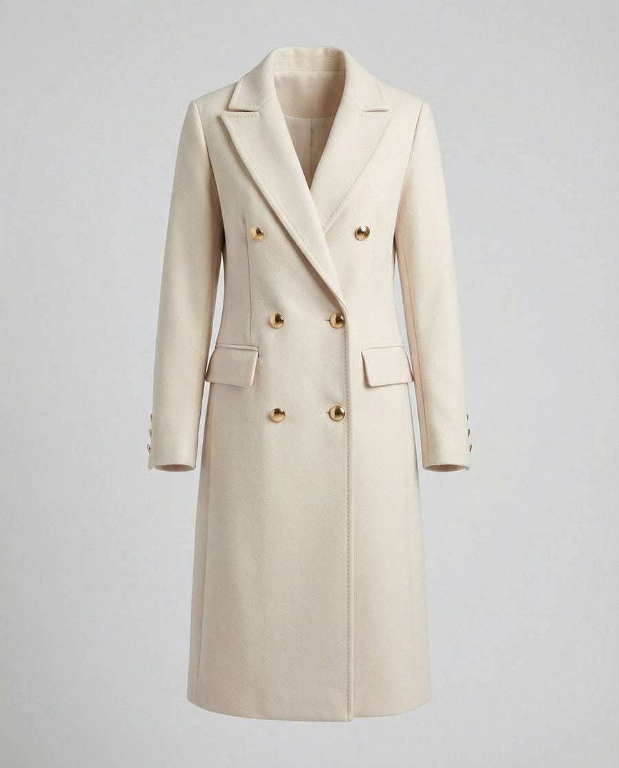 Manteau Long Croisé Élégance Intemporelle