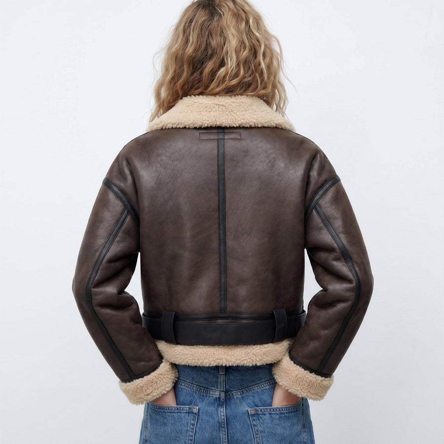 Veste Aviateur Courte à Ceinture