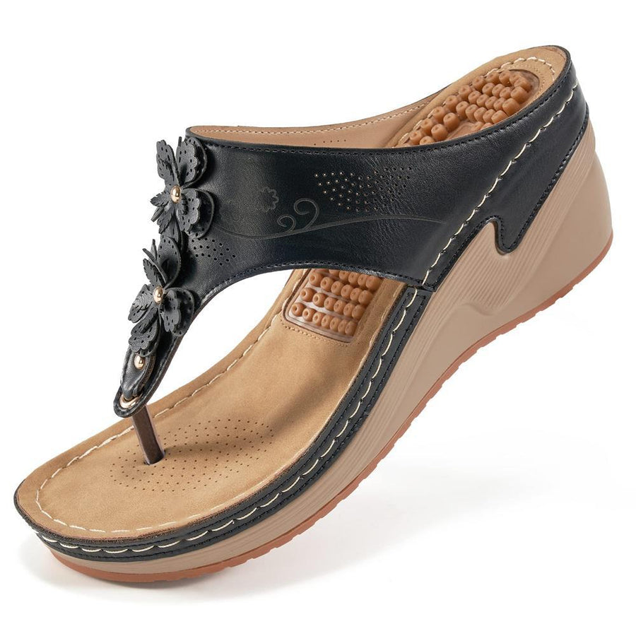 Sandales Adriana noires — silhouette complète